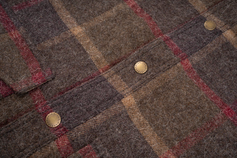 Autumn Jacket Checked Mohair Brown